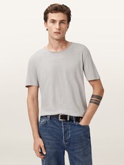 Cinza escuro - AllSaints Figure Short Sleeve 100% Cotton T-Shirt - Imagem 1 de 7