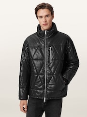 AllSaints Black Brockwell Puffer Jacket - Image 4 of 9