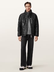 AllSaints Black Brockwell Puffer Jacket - Image 5 of 9