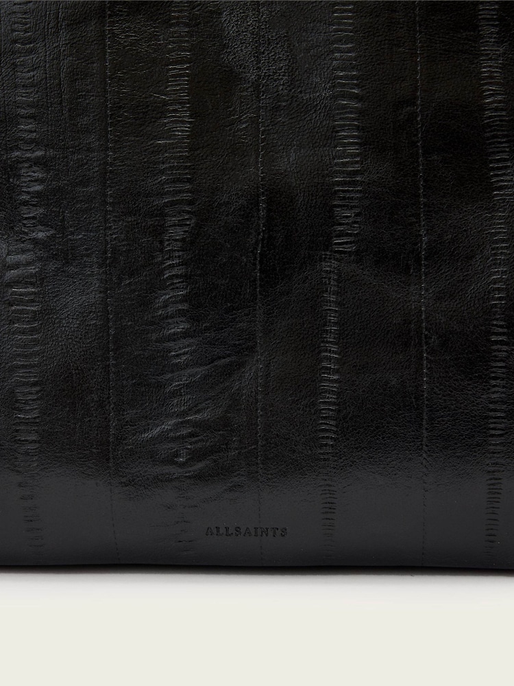 AllSaints Black Bettina Eel Clutch - Image 3 of 3 AllSaints Black Bettina Eel Clutch - Image 3 of 3