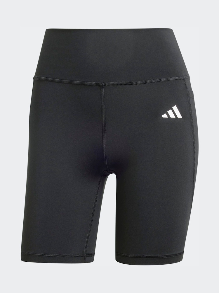 adidas Black Optime Essentials Stash Pocket 7 inch Bike Shorts - Image 6 of 6