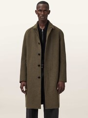 AllSaints Brown Trent Coat - Image 2 of 8
