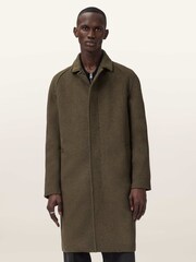 AllSaints Brown Trent Coat - Image 6 of 8