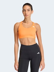 adidas Orange Optime Essentials Workout Medium Support Sports Bra - Image 1 of 7