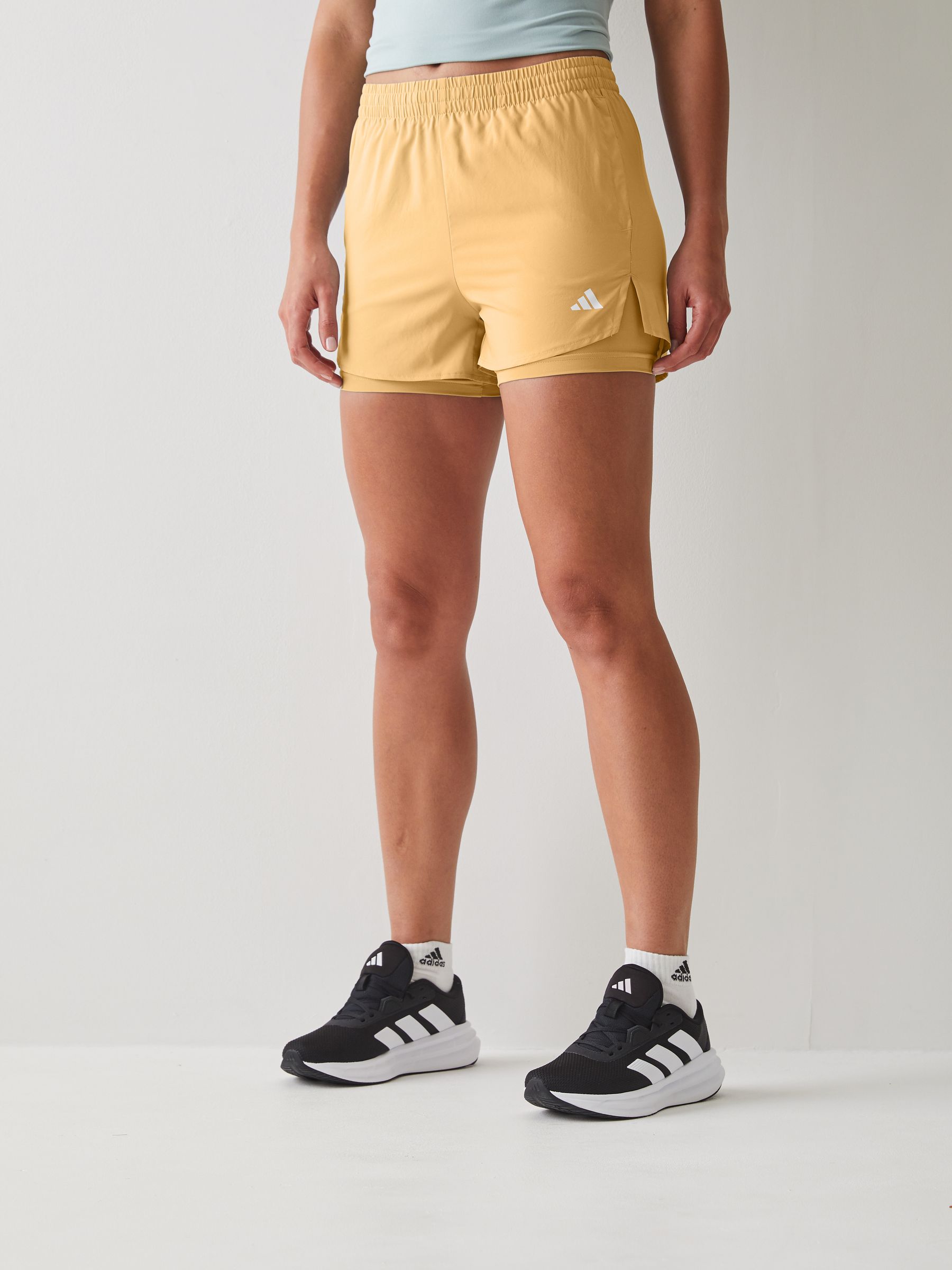 Buy adidas Yellow Workout Essentials 2In1 Shorts from the Next UK