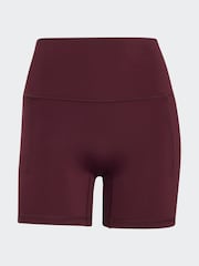 adidas Brown 3-Stripe Studio All Me Bike Shorts - Image 6 of 6