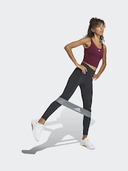 adidas Purple 3-Stripe Studio All Me Low Support Sports Vest - Image 3 of 6