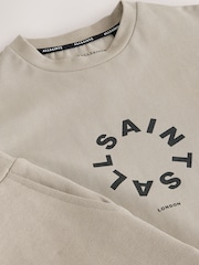 smALLSAINTS Light Brown Tierra T-Shirt and Sweat Shorts Set - Image 11 of 13