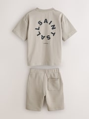 smALLSAINTS Light Brown Tierra T-Shirt and Sweat Shorts Set - Image 9 of 13