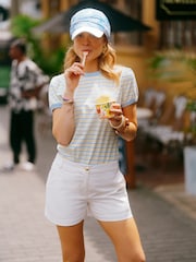 Joules White Buttoned Tailored Short - Image 2 of 9