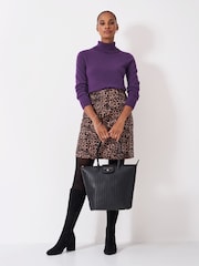 Crew Clothing Purple Merino Wool Libby Roll Neck Jumper - Image 3 of 5