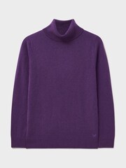 Crew Clothing Purple Merino Wool Libby Roll Neck Jumper - Image 5 of 5