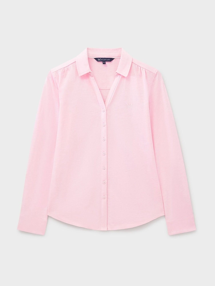 Crew Clothing Pink Jersey Shirt - Image 5 of 5
