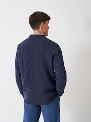 Crew Clothing Lambswool Cable Crew Neck Jumper - Imagen 2 de 5