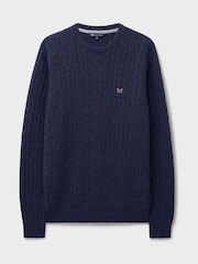 Crew Clothing Lambswool Cable Crew Neck Jumper - Imagen 5 de 5