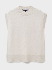 Crew Clothing Cream Harmony Crew Neck Knitted Vest - Image 5 of 5
