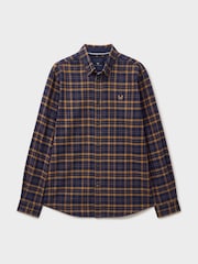 Crew Clothing Blue Classic Fit Waughton Check Flannel Shirt - Image 5 of 5