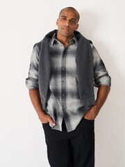 Crew Clothing Grey Filey Check Flannel Shirt - Image 1 of 5