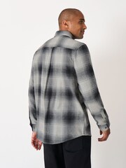 Crew Clothing Grey Filey Check Flannel Shirt - Image 2 of 5