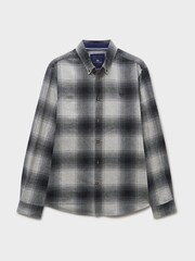 Crew Clothing Grey Filey Check Flannel Shirt - Image 5 of 5