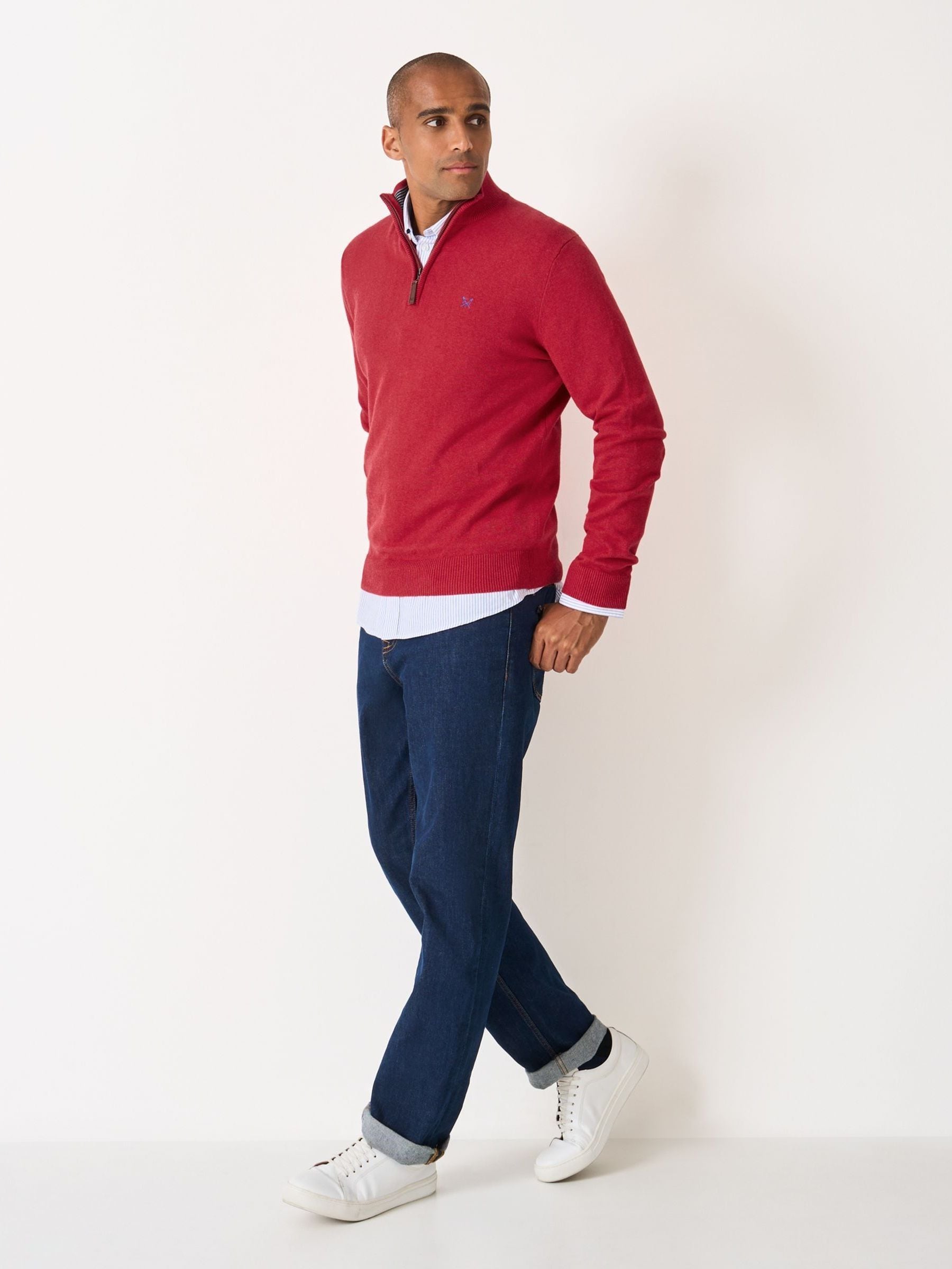Buy Crew Clothing Red Classic Half Zip Jumper from Next Romania