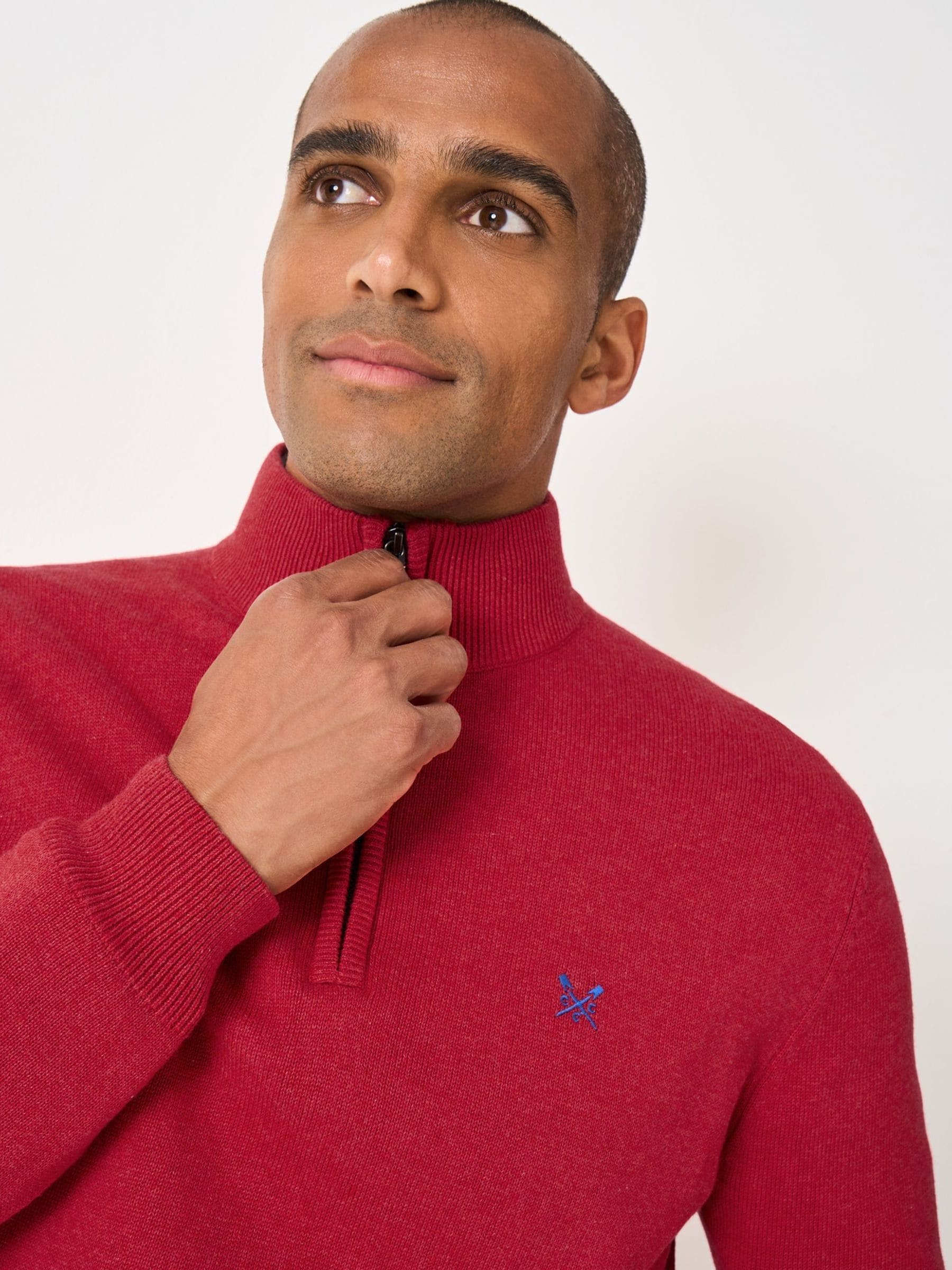 Buy Crew Clothing Red Classic Half Zip Jumper from Next Romania