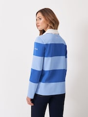 Crew Clothing Blue Long Sleeve Stripe Rugby Shirt - Image 2 of 5