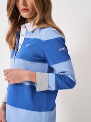 Crew Clothing Blue Long Sleeve Stripe Rugby Shirt - Image 4 of 5