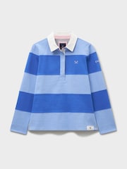 Crew Clothing Blue Long Sleeve Stripe Rugby Shirt - Image 5 of 5