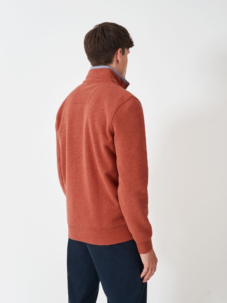 Crew Clothing Red Classic Half Zip Sweatshirt - Image 2 of 5