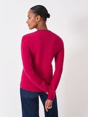 Crew Clothing Red V-Neck Pocket Cardigan - Image 2 of 5