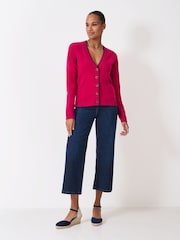 Crew Clothing Red V-Neck Pocket Cardigan - Image 3 of 5