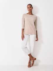 Crew Clothing Natural Ultimate Breton T-Shirt - Image 3 of 5