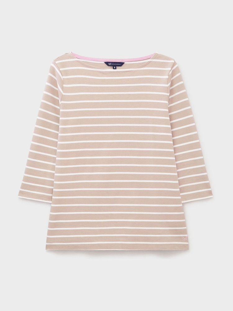 Crew Clothing Natural Ultimate Breton T-Shirt - Image 5 of 5