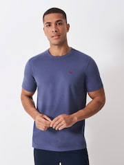 Crew Clothing Blue Classic Crew Neck T-Shirt - Image 1 of 5