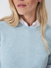 Crew Clothing Blue Harmony Links Crew Neck Jumper - Image 4 of 5