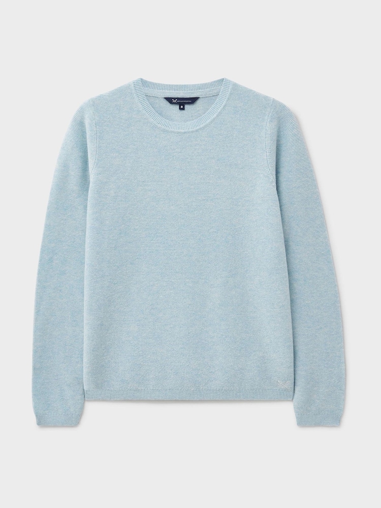 Crew Clothing Blue Harmony Links Crew Neck Jumper - Image 5 of 5