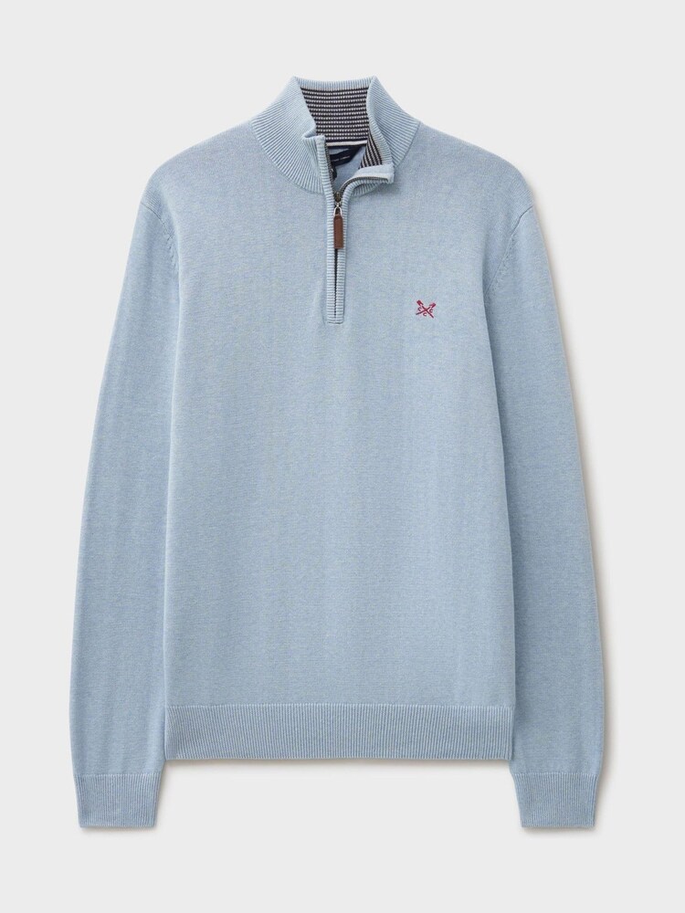 Crew Clothing Blue Classic Half Zip Jumper - Image 5 of 5