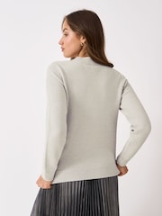 Crew Clothing Grey Glitterball Star Jumper - Image 4 of 5