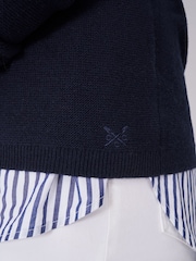 Crew Clothing Blue Harmony Links Crew Neck Jumper - Image 4 of 5