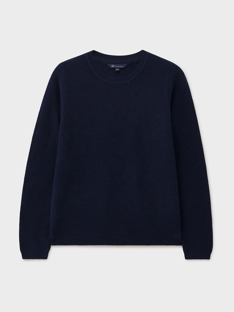 Crew Clothing Blue Harmony Links Crew Neck Jumper - Image 5 of 5