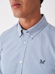 Crew Clothing Green Slim Fit Marl Check Poplin Shirt - Image 2 of 5