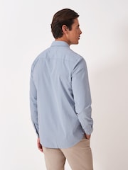 Crew Clothing Green Slim Fit Marl Check Poplin Shirt - Image 4 of 5