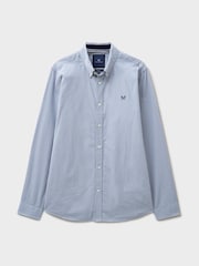 Crew Clothing Green Slim Fit Marl Check Poplin Shirt - Image 5 of 5