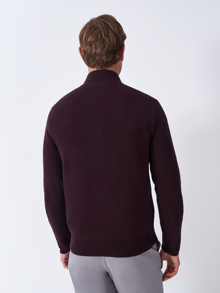 Crew Clothing Red Classic Half Zip Jumper - Image 2 of 5