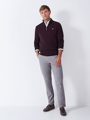 Crew Clothing Red Classic Half Zip Jumper - Image 3 of 5