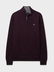 Crew Clothing Red Classic Half Zip Jumper - Image 5 of 5