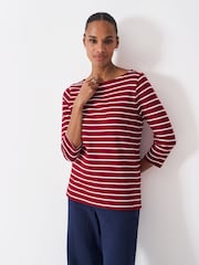 Crew Clothing Red Ultimate Breton T-Shirt - Image 1 of 5