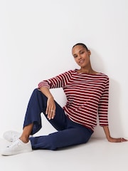 Crew Clothing Red Ultimate Breton T-Shirt - Image 3 of 5