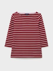 Crew Clothing Red Ultimate Breton T-Shirt - Image 5 of 5